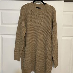 Beige Sweater Dress